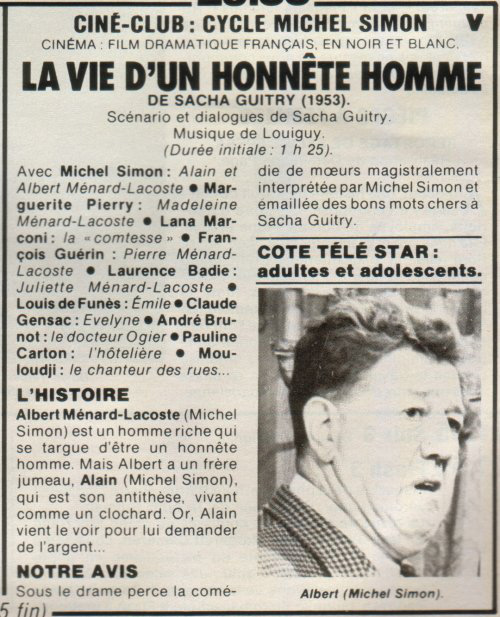 Постер к фильму «La vie d'un honnête homme»