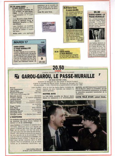 Постер к фильму «Garou-Garou le passe-muraille»
