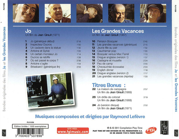 CD Jo / Les Grandes Vacances