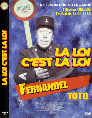 Французская DVD обложка к фильму «Закон есть закон»
